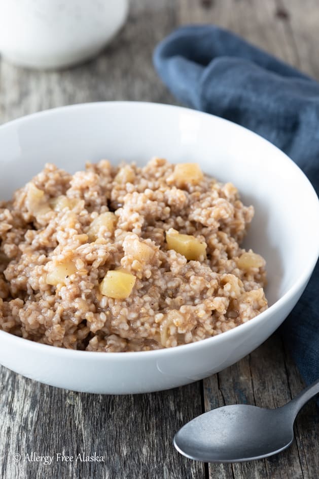 Instant Pot Steel Cut Oats gluten free Allergy Free Alaska