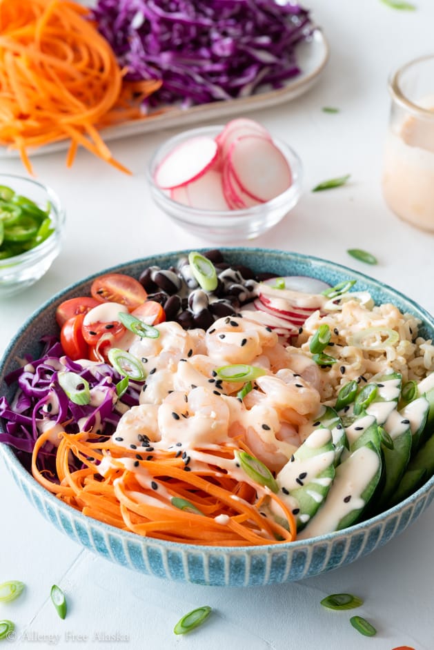 Easy Shrimp Poke Bowl