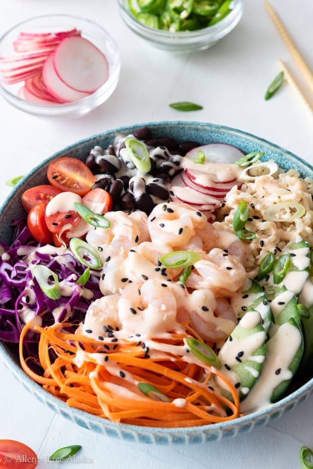 Shrimp Poke Bowl - Allergy Free Alaska